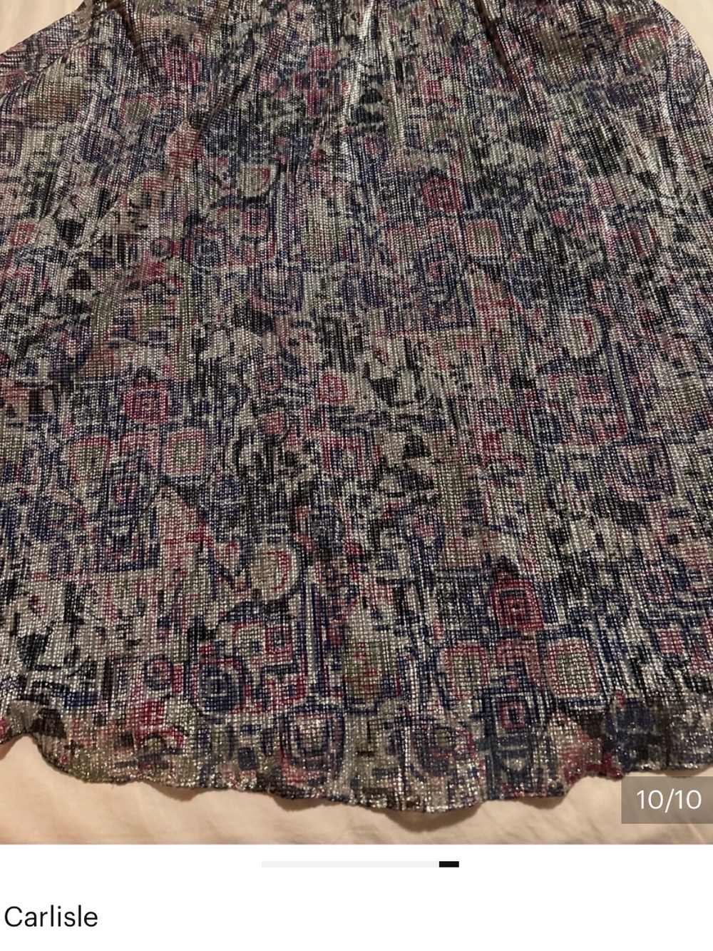 Carlisle Blue, Pink and Black Floral Pleated Skirt - Picture 10 of 10